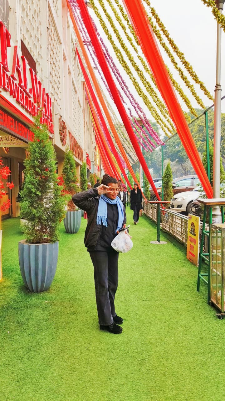 Decorated market street