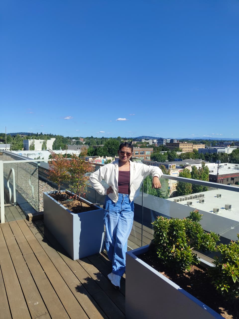 Portland rooftop view